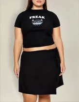 Comprar Remera Forever 21 Plus Size Graphic Freak Baby Tee