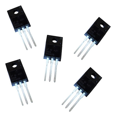 Transistor Mosfet Energía 600v 8a 3 Pines To-220 8n60, 5 Uni