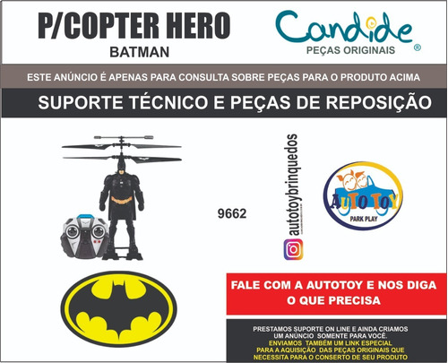 Copter Hero 9662 -  Batman - Peças De Reposição