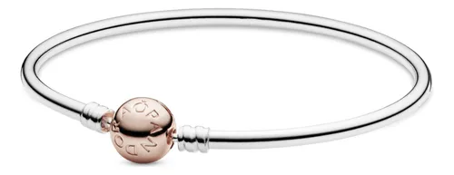 Bracelete Pandora Moments Rigido Com Fecho Ouro Rose