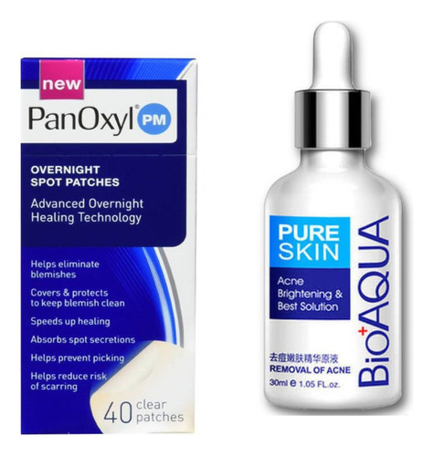 Pack Parches Para El Acne Panoxyl Y Serum Antiacne Pure Skin