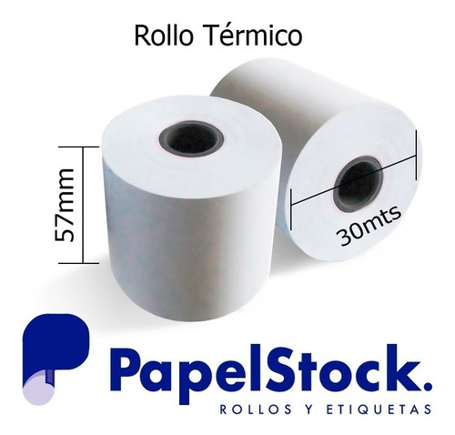 10 Rollos De Papel Fiscales Termico 57x30 Metros Lisos