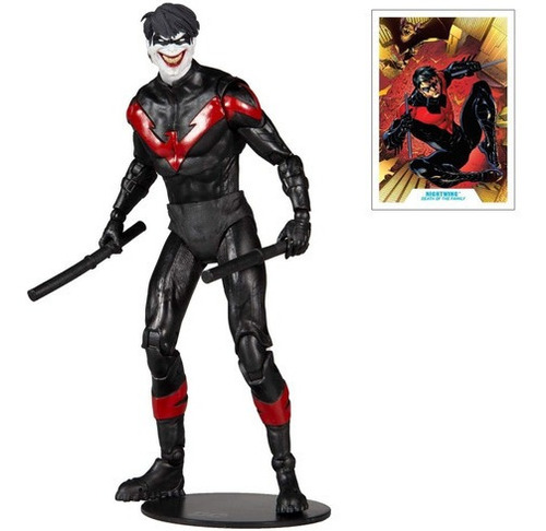 Imagen 10 de 10 de Mcfarlane Figura Nightwing Articulada Dc Batman Multiverso Death Family Escala 18cm Original