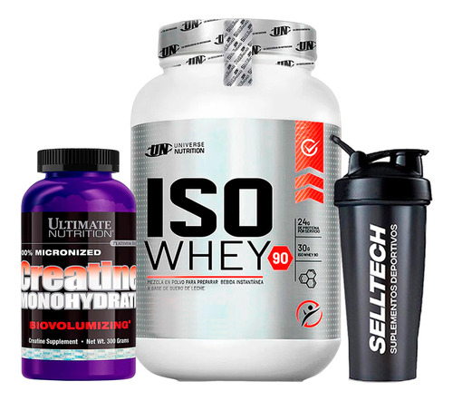 Iso Whey 90 1.1kg Chocolate+creatina Ultimate Nutrition300gr