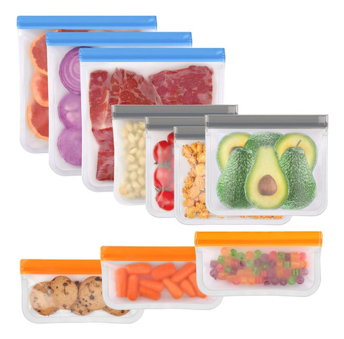 Ausein Bolsas Reutilizables Para Alimentos, Paquete De 10