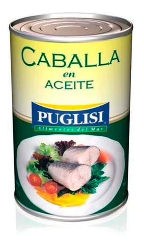 Caballa En Aceite Puglisi Lata 380 Grs X 6 Unidades 