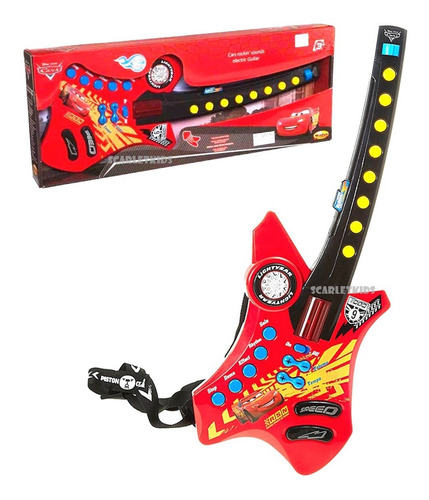 Imagen 1 de 6 de Guitarra Electronica Cars Con Correa Original Disney