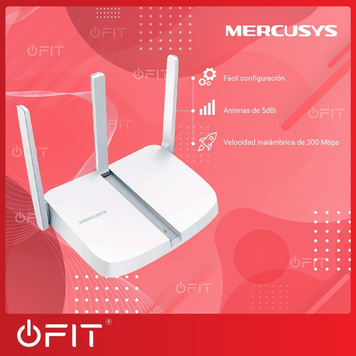 Imagen 3 de 9 de Router Wifi Mercusys By Tp Link N 300 Mbps 3 Antenas