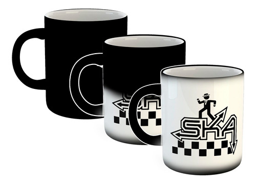 Taza Magica Ska Flechas Baile Disco Musica Silueta