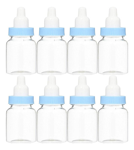 Baby Shower Favor - 36 Pack Mini Botella De Leche Azul Para 