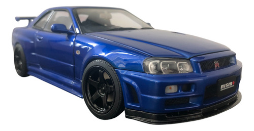 Nissan Gtr R34 Nismo S-tune 1:18 Autoart (customizada) Azul (Usado)