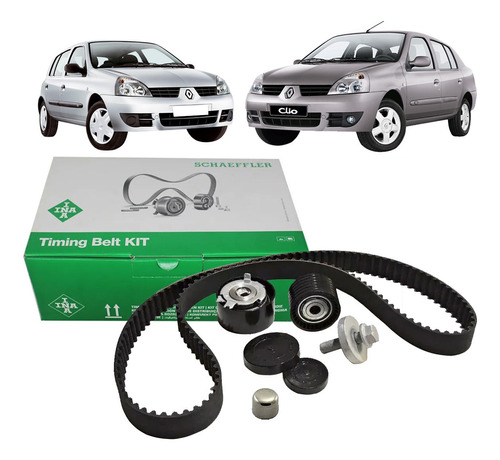 Kit Correia Dentada Clio Dynamique 1.6 16v 2003 A 2006 Ina