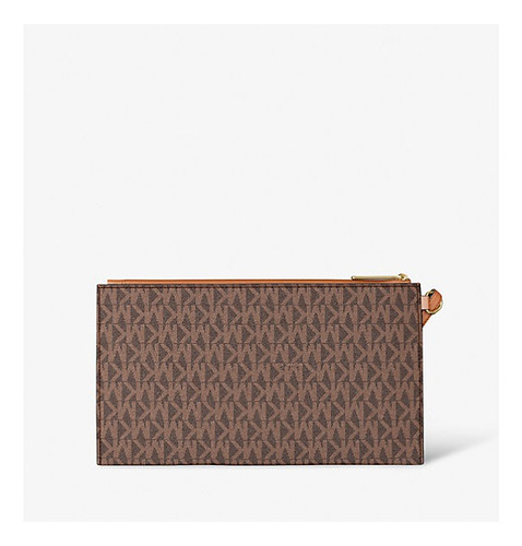 Muñequera Cartera Michael Kors Wristlet Original Marrón Signature