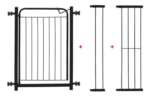 Portão Grade Proteção Criança Bebe Cão De 99 Cm À 104 Cm Cor Preto