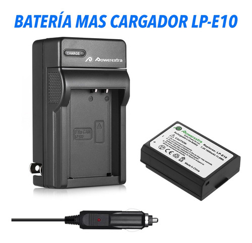 Combo 1 Baterias Lp E10 + 1 Cargador Canon T3 T5 T6 T7 