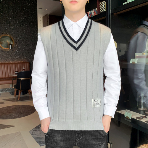 Elegante Chaleco Con Cuello En V, Cómodo Suéter De Alpaca Si