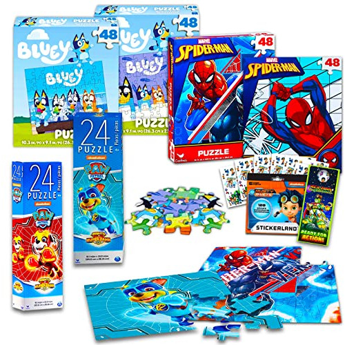 Mickey Mouse Pj Masks Y Paw Patrol 24 Piezas Puzzle Pac...