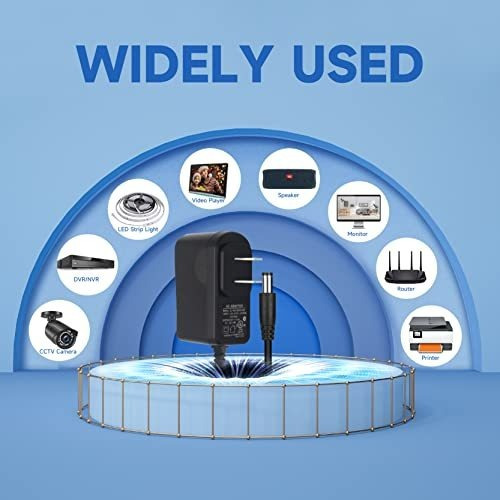 Adaptador De Fuente De Alimentación De 12 V, 1 A/1000 Ma, 10