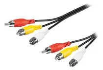 Comprar Cable Audio Video 3plug Rca Macho 3plug Rca Macho 1.8m Vcom