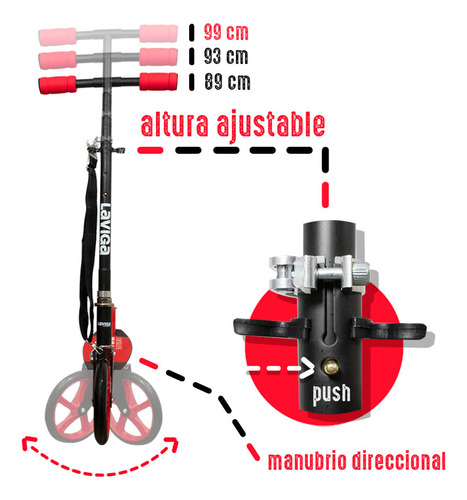 Scooter Juvenil Plegable Patín Del Diablo + Protecciones