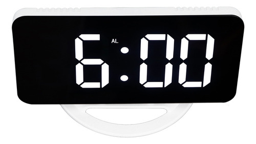 Reloj Despertador Digital Led Con Espejo De Carga Usb .