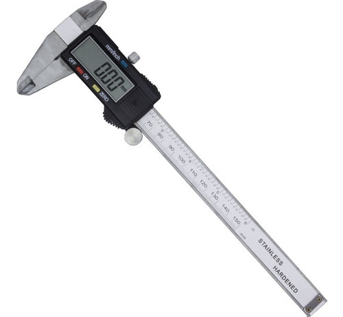 Paquimetro Digital Profissional Relogio 150mm Metal Inox