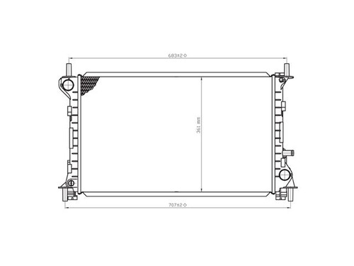 Radiador Focus 2008-2009 L4 2.0 Automatico Cdr