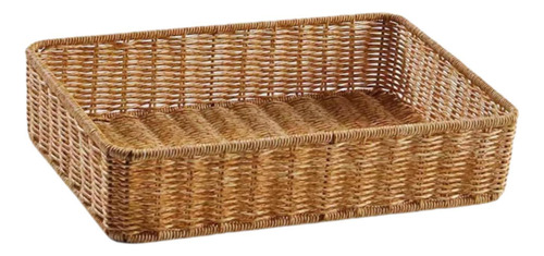 Cesta De Almacenamiento Tejida, 35 Cm X 24 Cm X 8 Cm