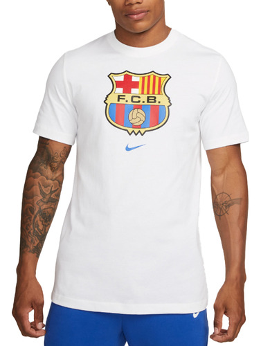 Camiseta Nike Fcb Crest 1978 Tee-blanco