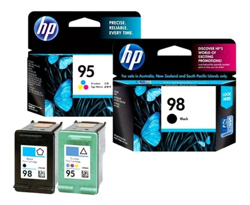 Imagen 2 de 10 de Cartucho Hp 95 + Hp 98 Combo Originales C8766wl C9364wl 6200