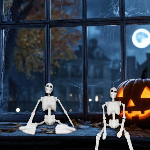 Esqueleto Caveira Para Decoração Halloween Ossos Articulado