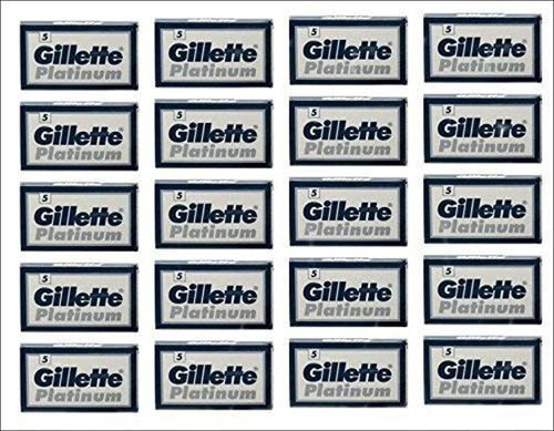 Hojas De Afeitar Gillette Platinum Azul De Doble Borde