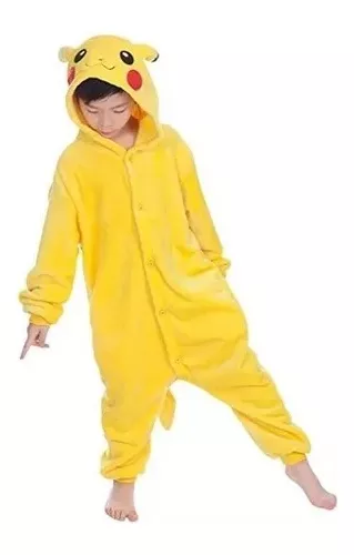 Pijama Pokemon Pikachu Cosplay Fantasia Infantil - Jhon House