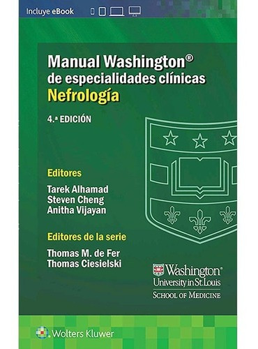 Libro Manual Washington De Nefrologia 4ed.