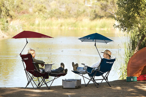Silla De Playa Sport-brella Con Sombrilla Ajustable Upf 50