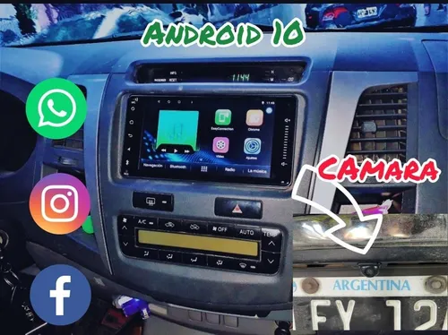 Central Multimedia Toyota Hilux Gps, Usb, Android 10 Carplay