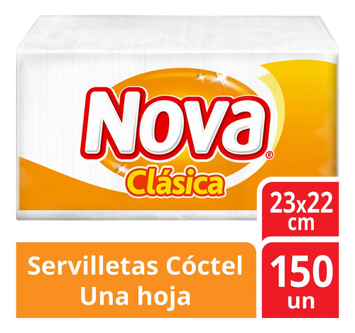 Servilletas Clasica Coctel Nova, 10 Paquetes De 150 Un-super