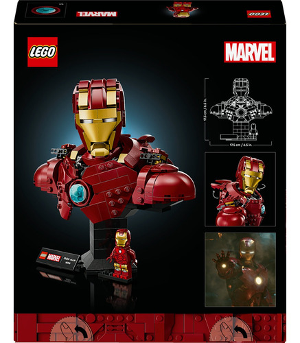 Lego® Marvel Busto De Iron Man Mk4 Modelo 76327 436 Iron Man
