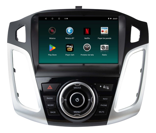 Multimidia Ford Focus Android 14 Carplay 2/32gb Wifi 9p 2cam