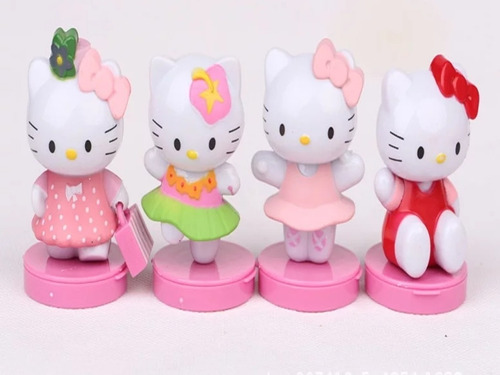 Imagen 2 de 4 de Set De 8 Figuras De Colección Hello Kitty Distintos Estilos