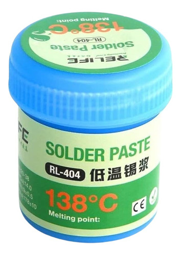 Soldadura En Pasta Sin Plomo 138ºc 14% Cu Relife Rl-404 40gr