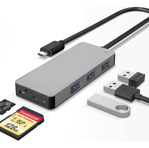 Lector Tarjeta Usb C Sd Micro 5 1 Adaptador Memoria Tipo 3