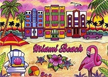 Imán De Recuerdos De Miami Beach, Florida Nevera Collector 2