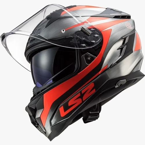 Imagen 3 de 6 de Casco Moto Integral Ls2 327 Cannon Jean Mas Pinlock Y Bolso