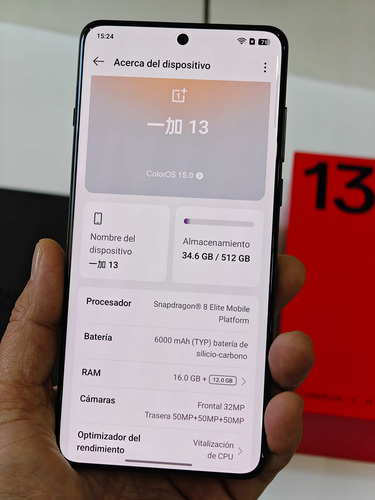 Oneplus 13 512gb Doble Chip Cpu 8elite 100wcargador 6000mbat Negro