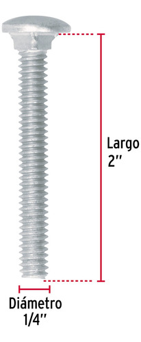 Bolsa Con 60 Tornillos 1/4 X 2 Tipo Coche, Fiero. 44715