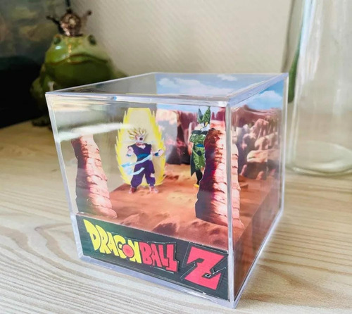 Cubo 3d Diorama Dragon Ball Z, Goku Genkidama, Gt, Gohan