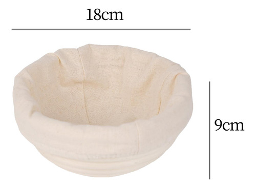 Cesta Redonda Para Fermentación De Pan, Cuenco De 18cmx9cm