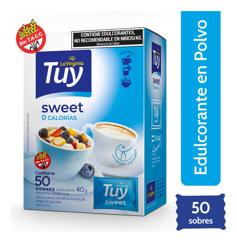 Tuy Edulcorante En Polvo Sweet Equilibrado X 50 Sobres