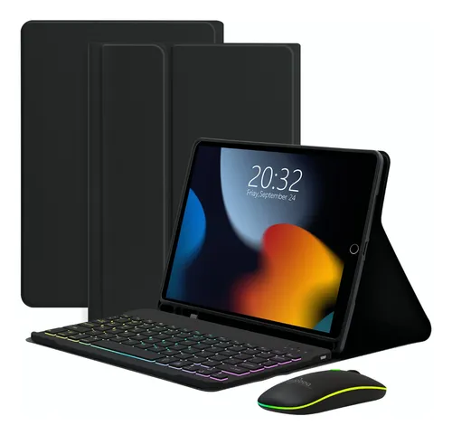 Funda Con Teclado Inal mbrico Y Mouse For iPad 10.2 10.5 Cuotas